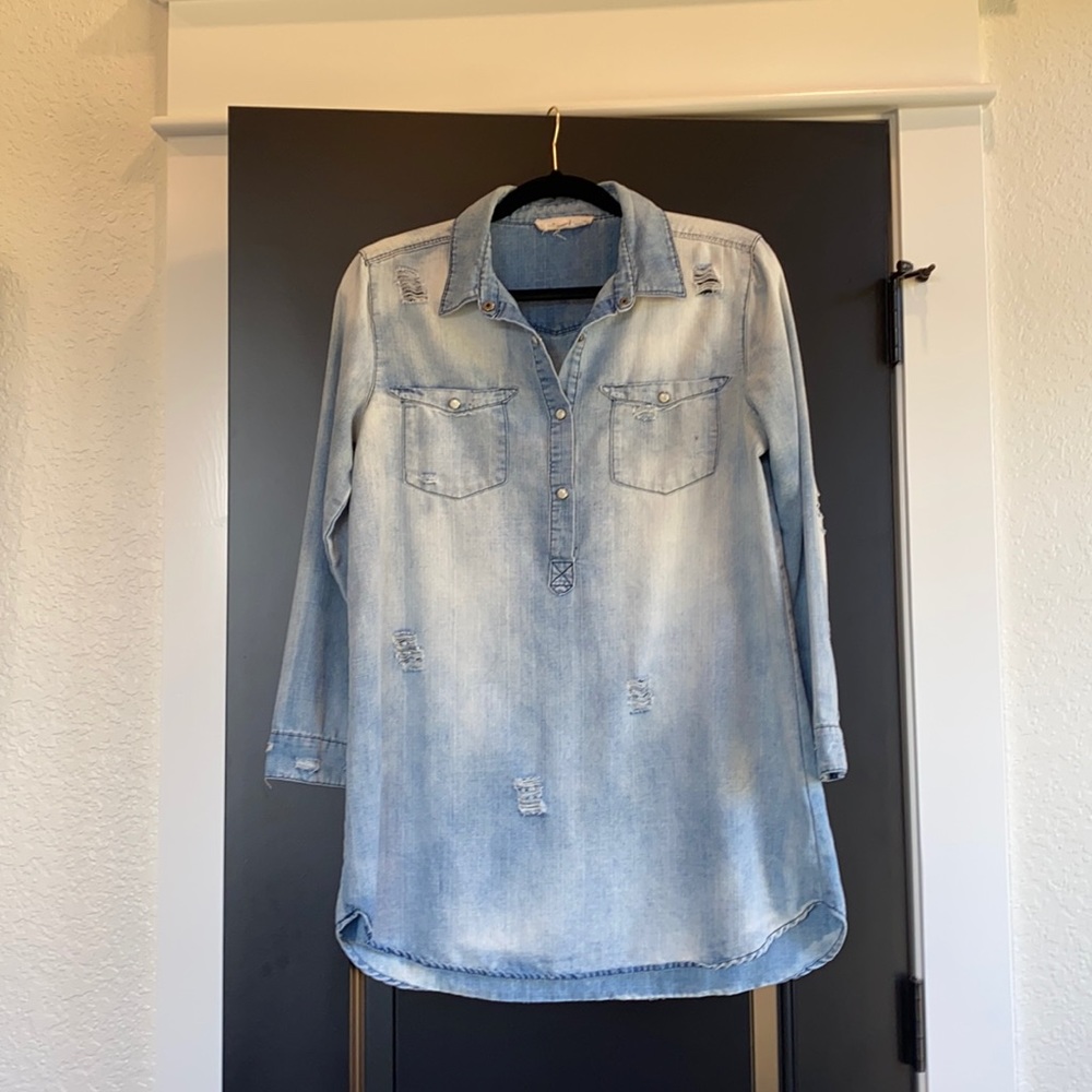 women’s denim shirt dress